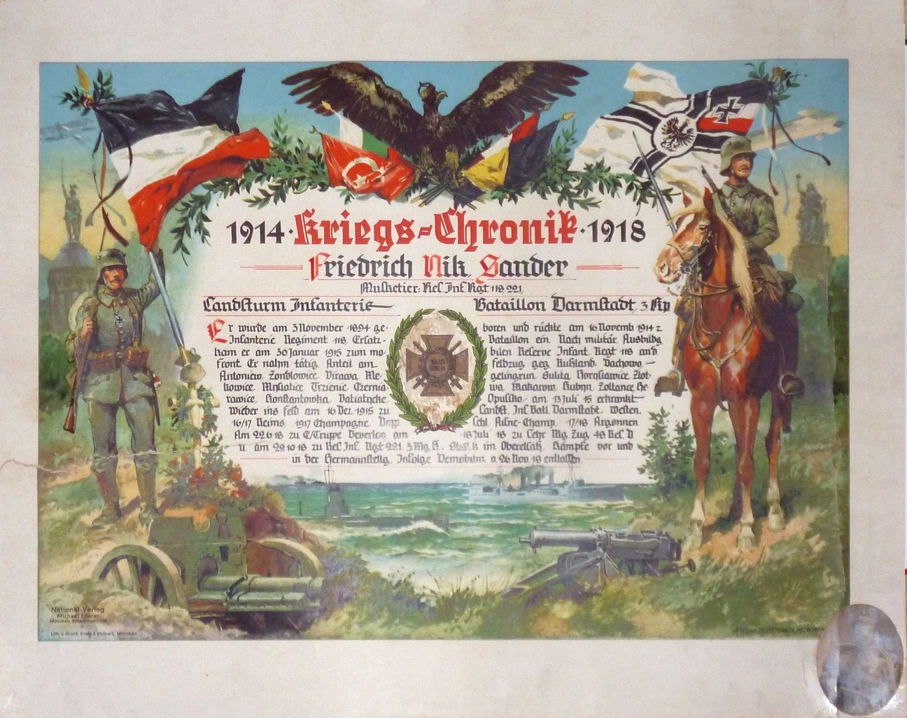 Kriegs-Chronik 1914 - 1918 (Kulturverein Guntersblum CC BY-NC-SA)