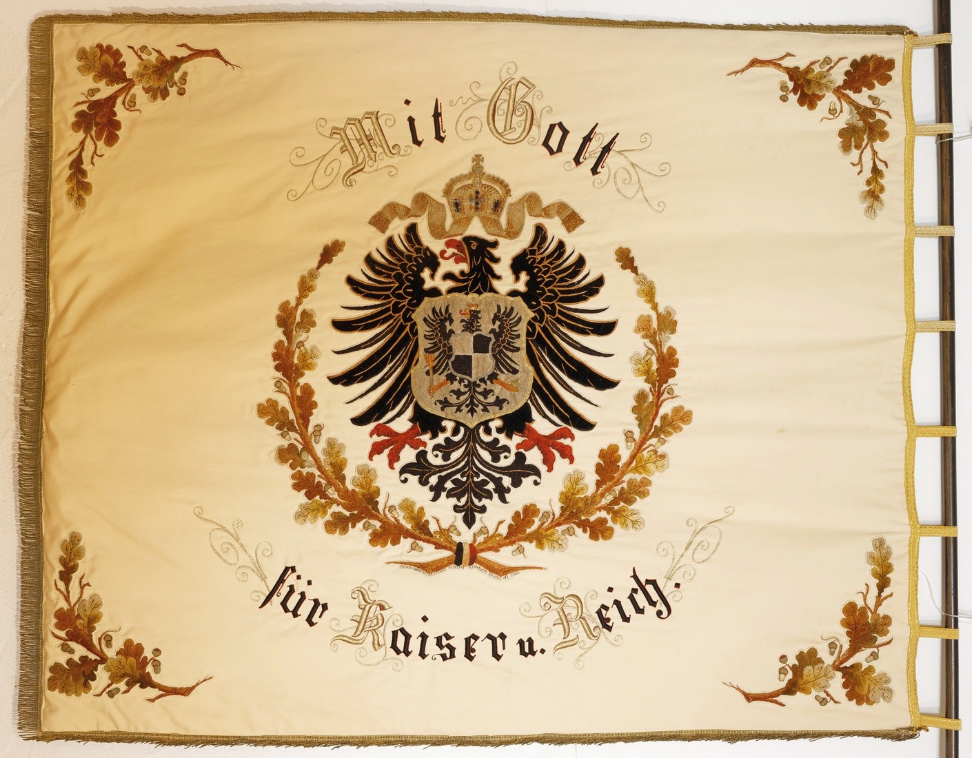 Fotos der Fahne des Soldatenvereins Einigkeit 1887 Guntersblum (Museum Guntersblum CC BY-NC-SA)