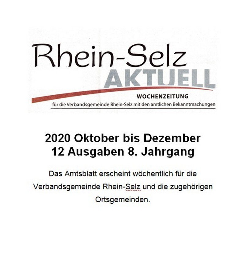 2020 Oktober bis Dezember Rhein-Selz Aktuell (Kulturverein Guntersblum CC BY-NC-SA)