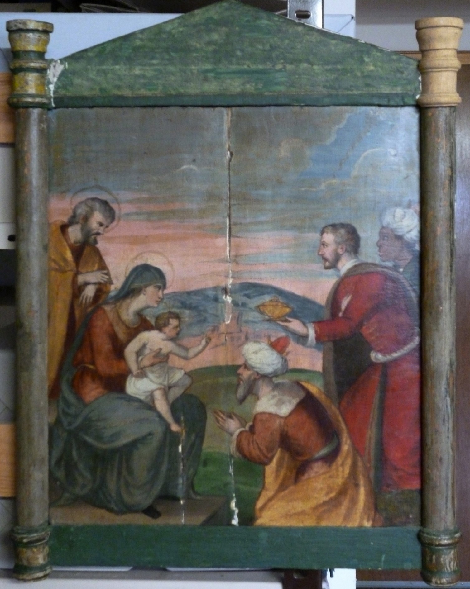 Die heilige Familie mit den heiligen drei Könige (Kulturverein Guntersblum CC BY-NC-SA)