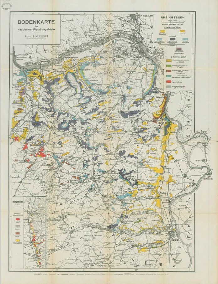 Bodenkarte der hessischen Weinbaugebiete 1927 (Kulturverein Guntersblum CC BY-NC-SA)
