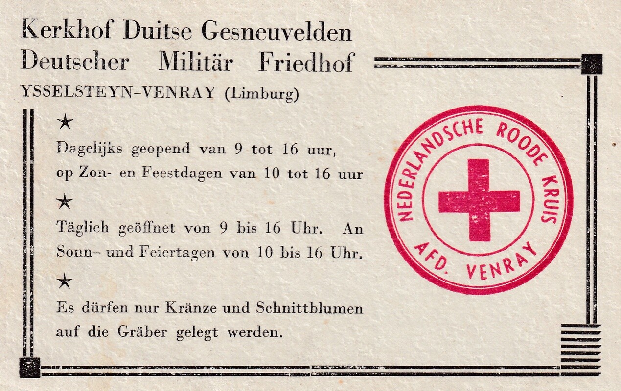 Bildpostkarten der deutschen Kriegsgräberstätte Ysselsteyn (Kulturverein Guntersblum CC BY-NC-SA)