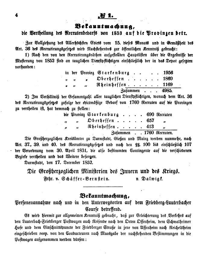 1853 Grossherzoglich hessisches Regierungsblatt (Kulturverein Guntersblum CC BY-NC-SA)