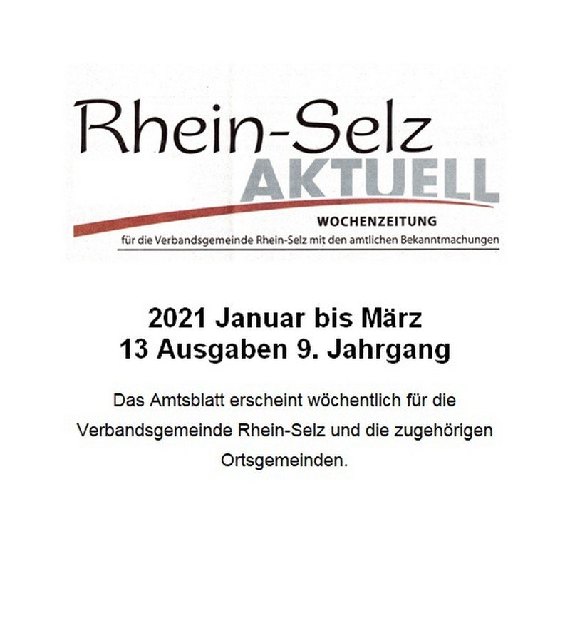 2021 Januar bis März Rhein-Selz Aktuell (Kulturverein Guntersblum CC BY-NC-SA)