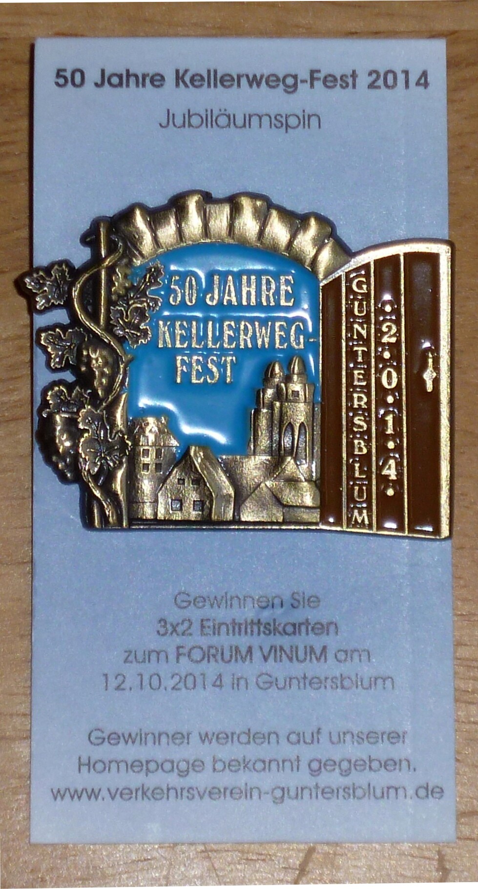 50 Jahre Kellerweg-Fest Pin (Kulturverein Guntersblum CC BY-NC-SA)