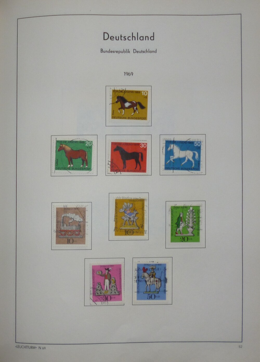 Deutschland Briefmarken Sammlung im Album (Kulturverein Guntersblum CC BY-NC-SA)