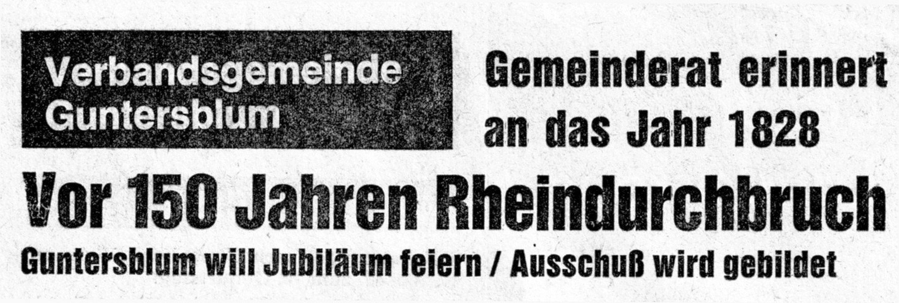 Jubiläumsveranstaltungen 150 Jahre Rheindurchstich 1978 (Kulturverein Guntersblum CC BY-NC-SA)