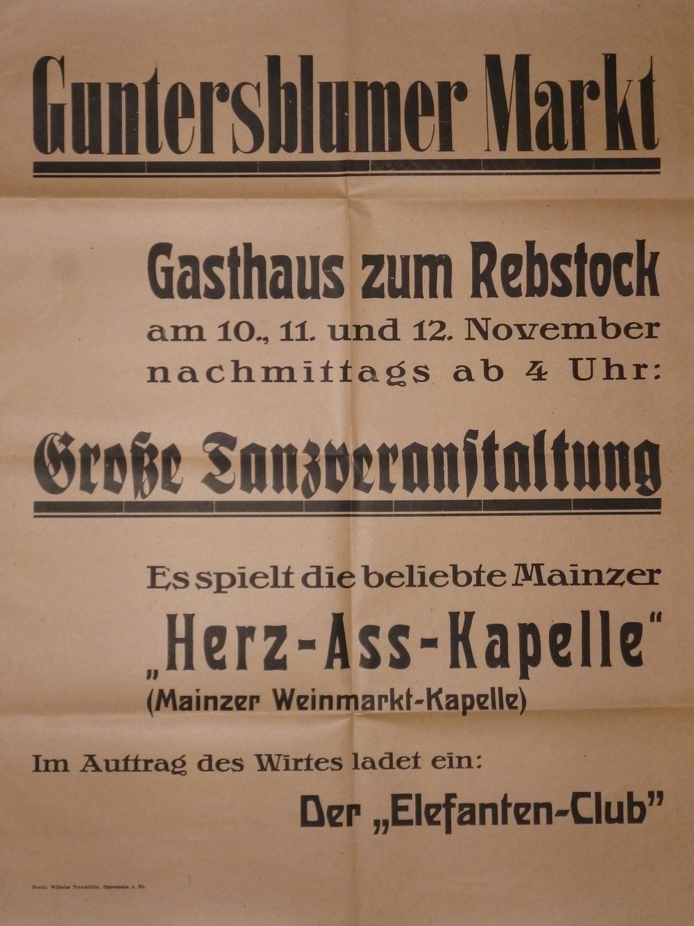 Markt Plakat Guntersblum 1946 (Kulturverein Guntersblum CC BY-NC-SA)