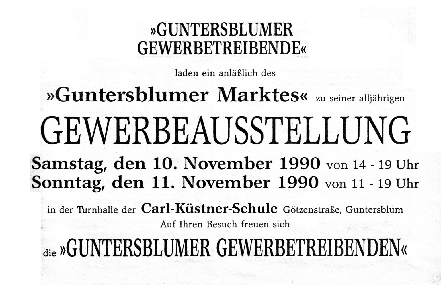 Guntersblumer Markt 1988-1994 (Kulturverein Guntersblum CC BY-NC-SA)