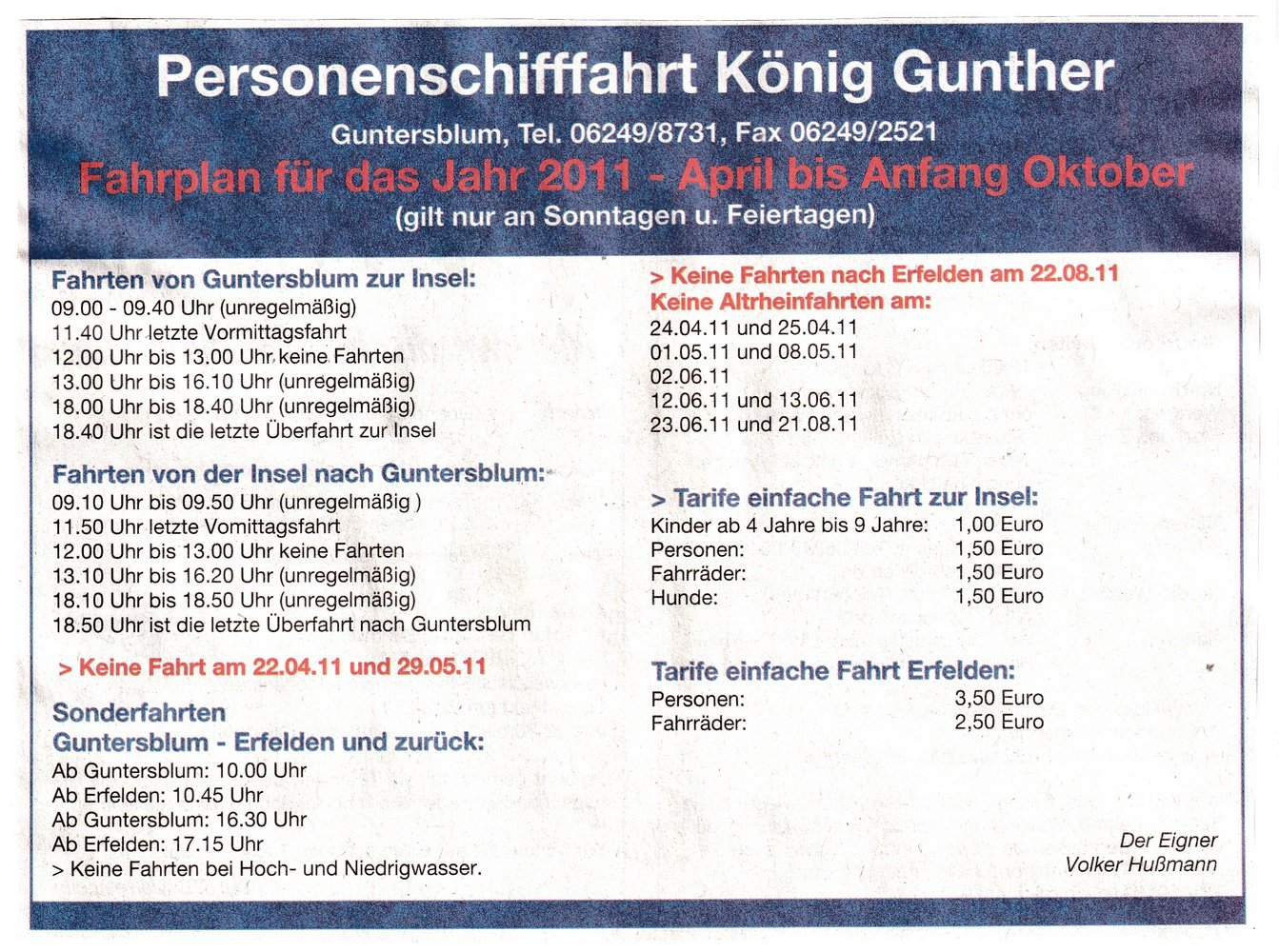 Personenboot "König Gunther" (Kulturverein Guntersblum CC BY-NC-SA)