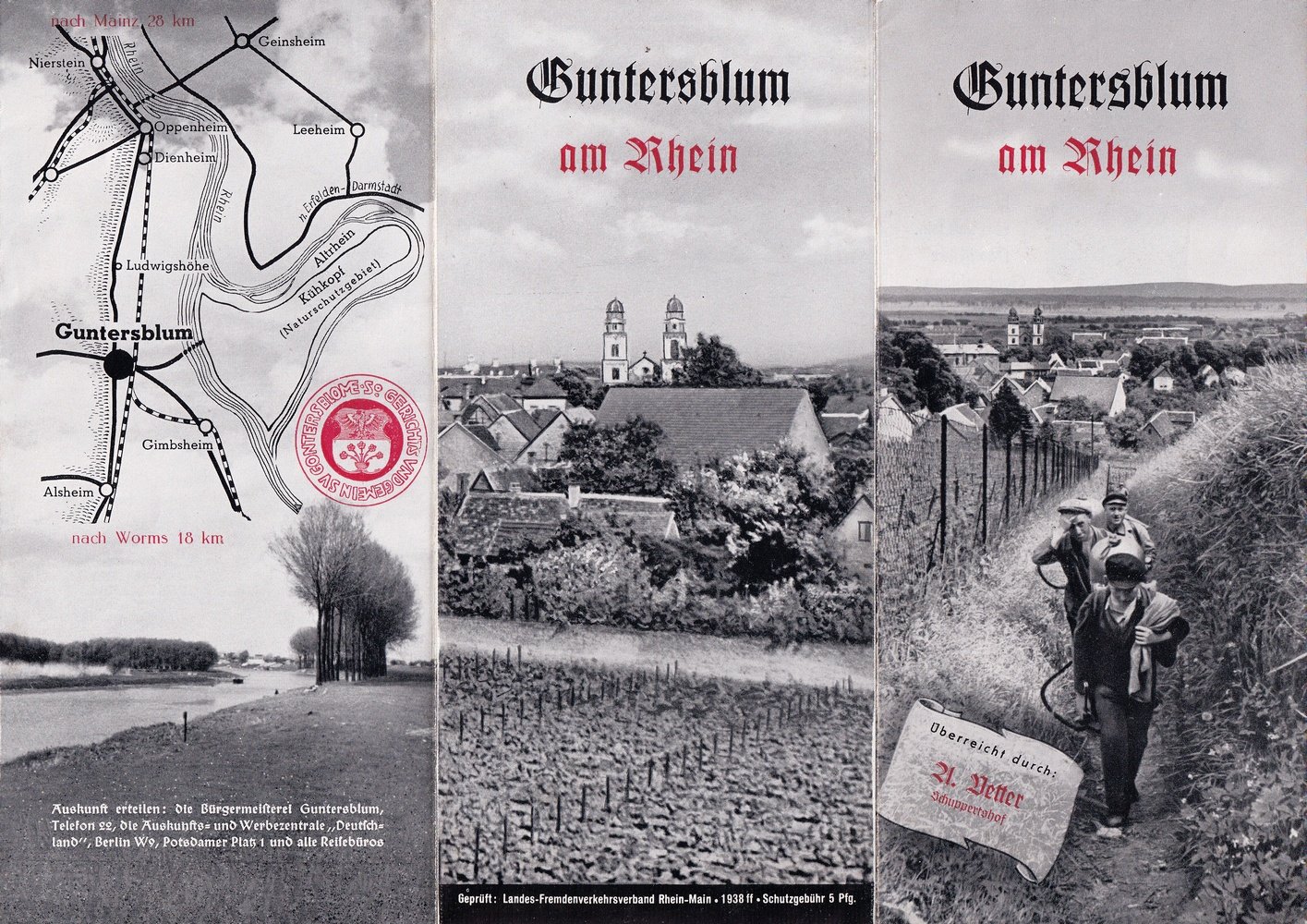 Werbeprospekte, Ortspläne von Guntersblum (Kulturverein Guntersblum CC BY-NC-SA)