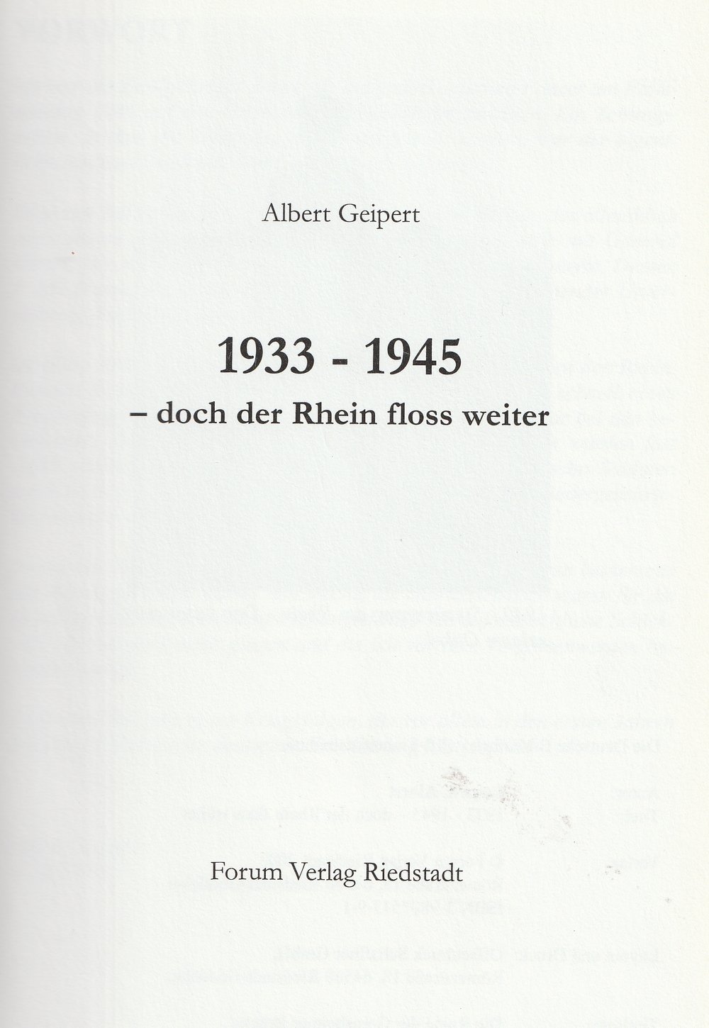1933 - 1945 - doch der Rhein floss weiter (Museum Guntersblum CC BY-NC-SA)