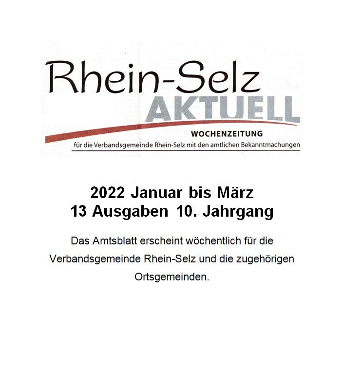 2022 Januar bis März Rhein-Selz Aktuell (Kulturverein Guntersblum CC BY-NC-SA)