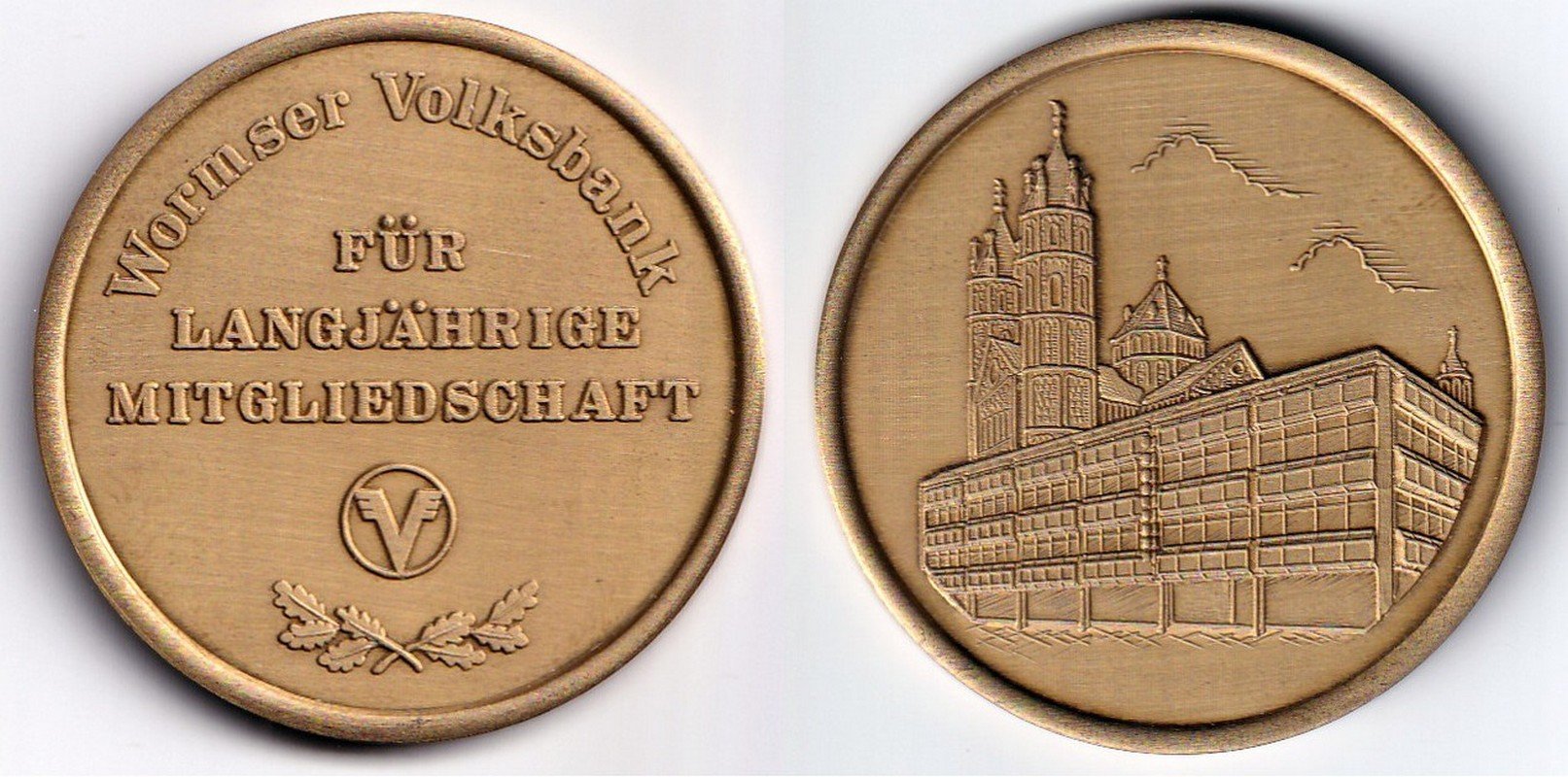 Wormser Volksbank, Medaille (Kulturverein Guntersblum CC BY-NC-SA)