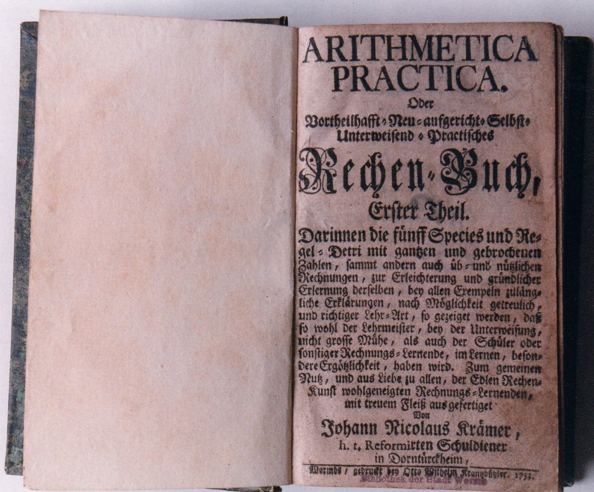Arithmetica Practica (Museum Guntersblum CC BY-NC-SA)