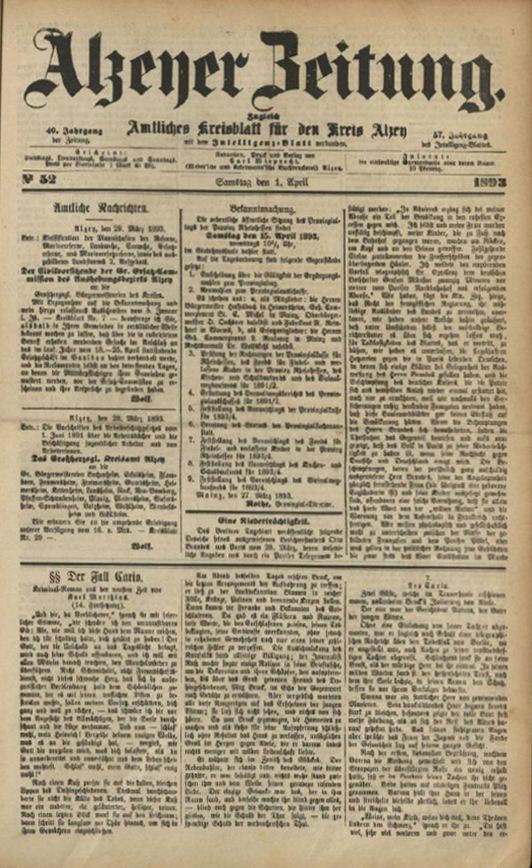 42766 AZ Zeitung 1893 (Kulturverein Guntersblum CC BY-NC-SA)
