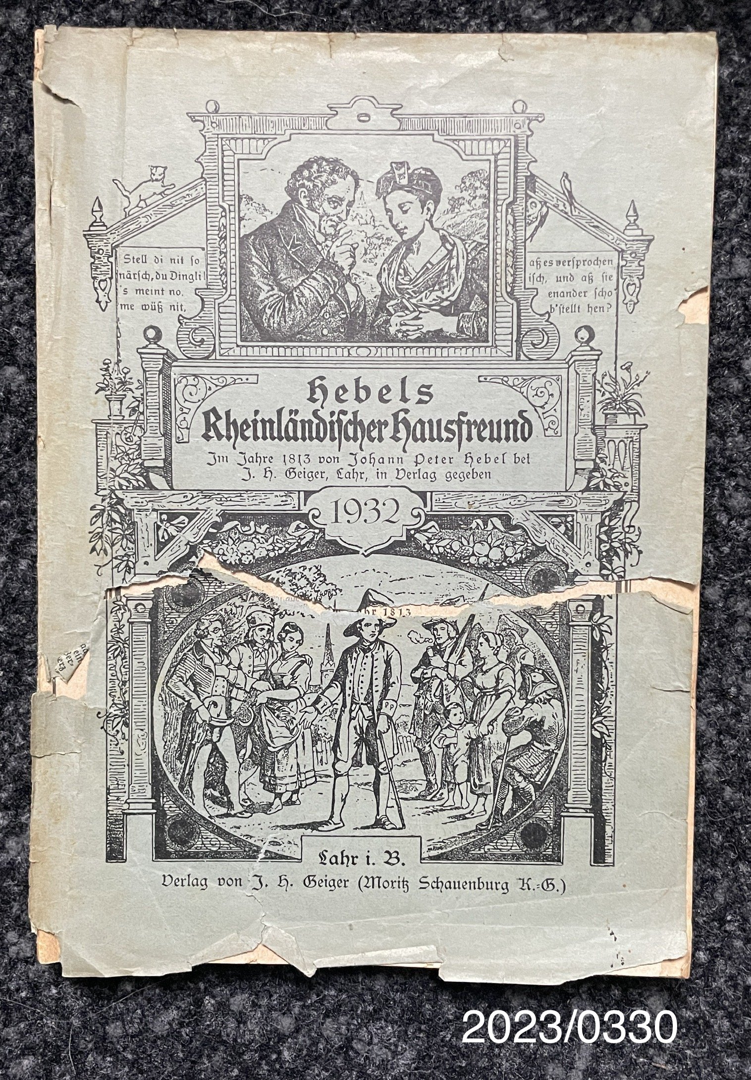 Jahreskalender "Hebels Rheinländischer Hausfreund" 1932 (Stadtmuseum Bad Dürkheim im Kulturzentrum Haus Catoir CC BY-NC-SA)