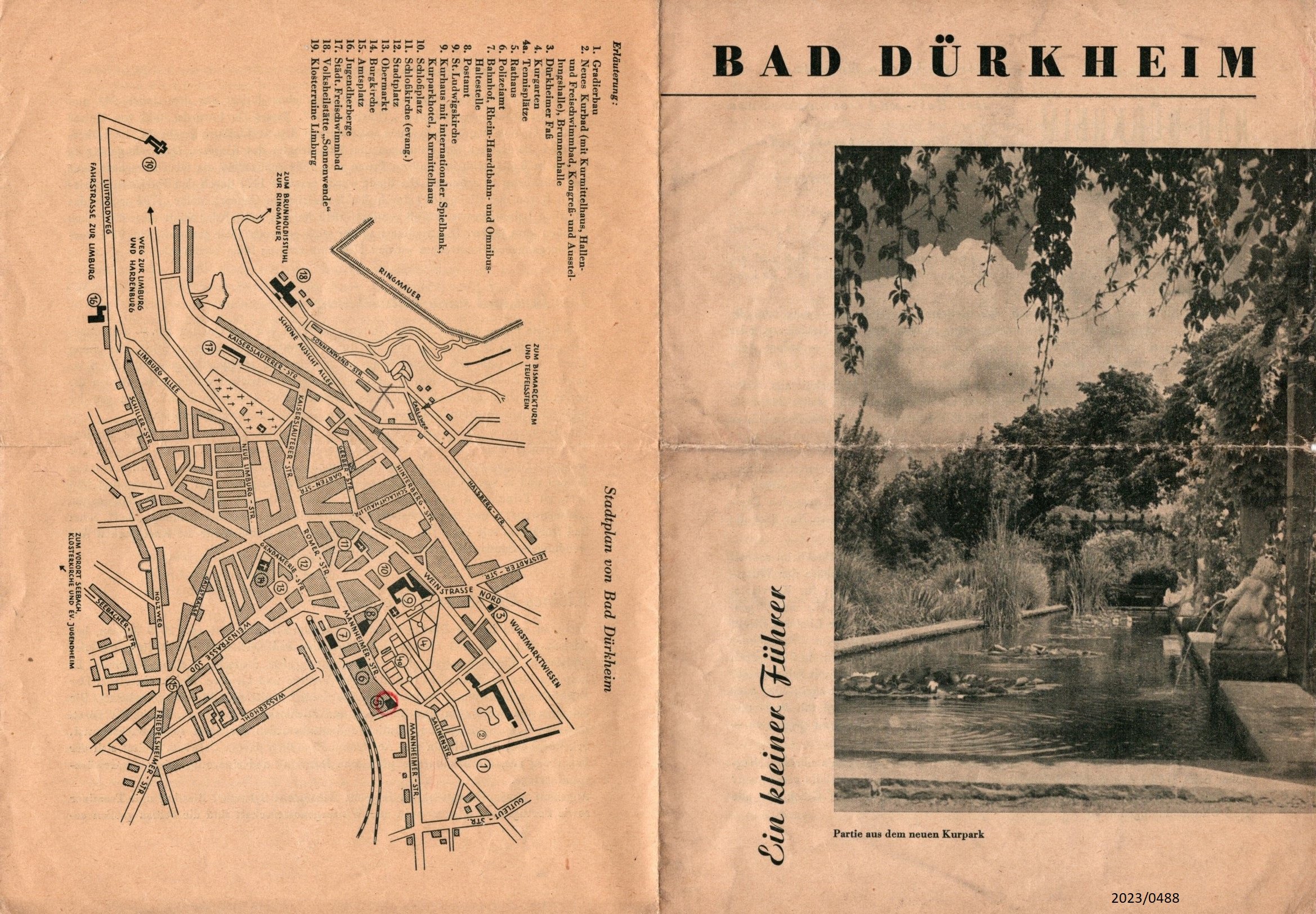 Bad Dürkheim - Ein kleiner Führer (ca. 60er Jahre des 20. Jahrhunderts) (Stadtmuseum Bad Dürkheim im Kulturzentrum Haus Catoir CC BY-NC-SA)