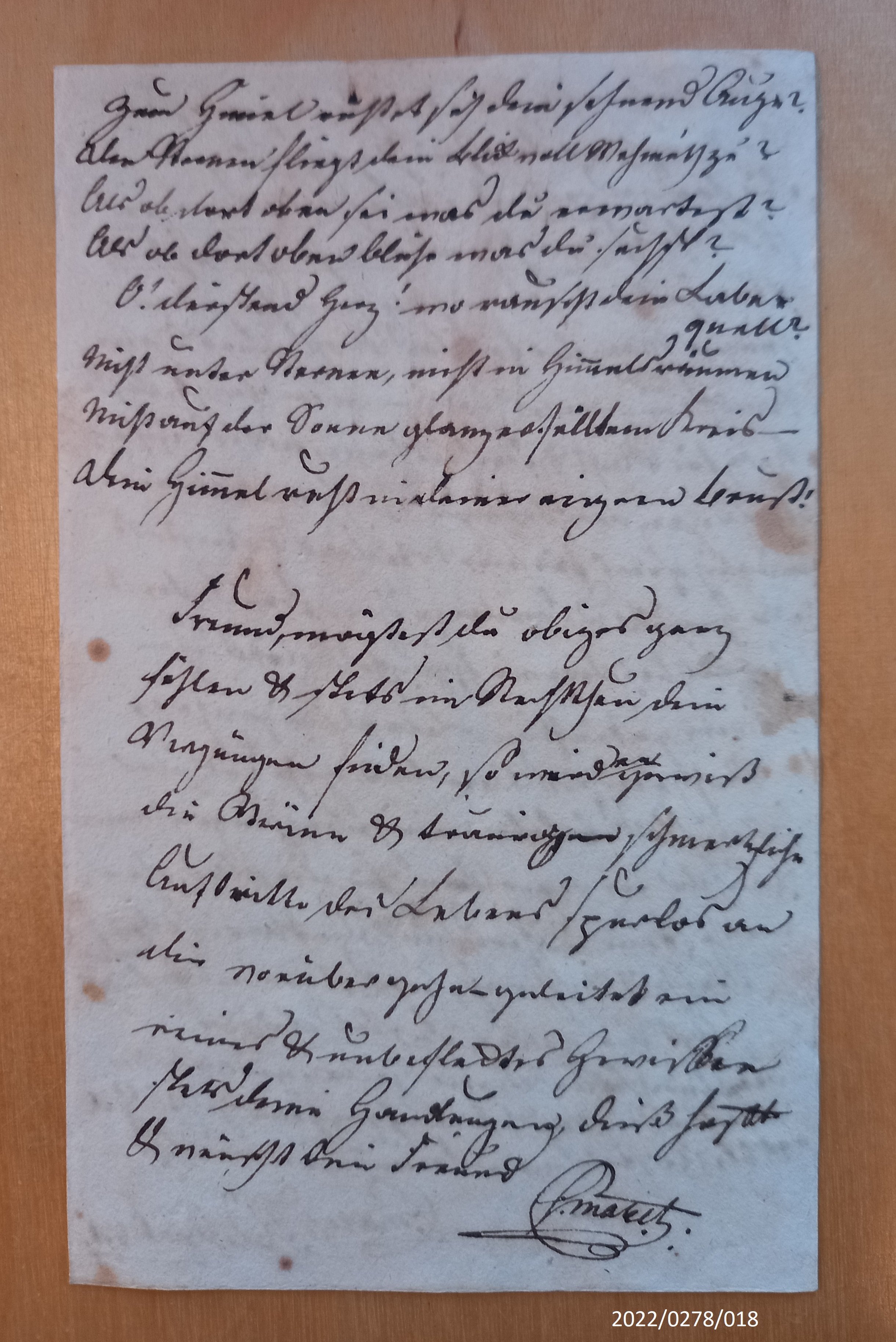 Blatt eines Poesiealbums, 1828-1832, Blatt 18 (Stadtmuseum Bad Dürkheim im Kulturzentrum Haus Catoir CC BY-NC-SA)
