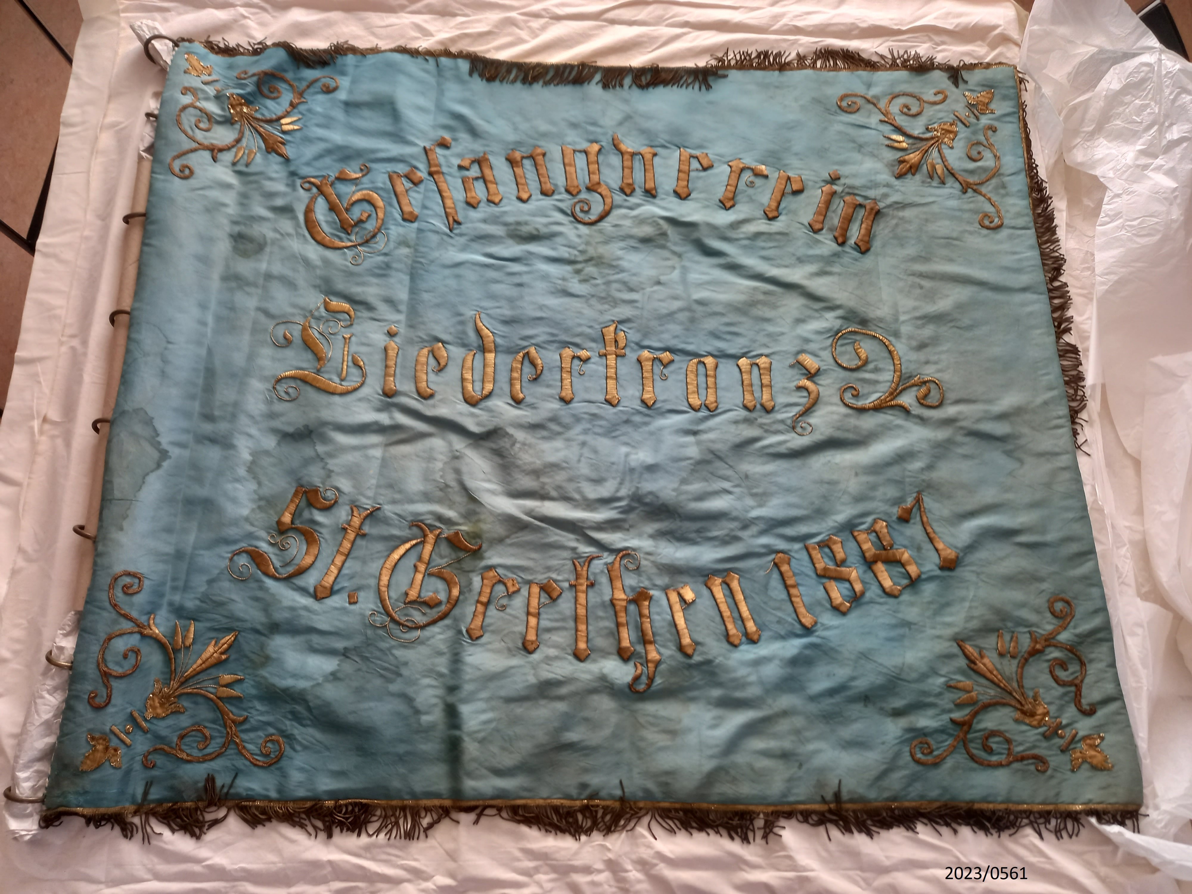 Fahne Liederkranz Grethen (Stadtmuseum Bad Dürkheim im Kulturzentrum Haus Catoir CC BY-NC-SA)