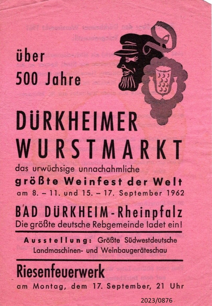 Über 500 Jahre Dürkheimer Wurstmarkt 1962 (Stadtmuseum Bad Dürkheim im Kulturzentrum Haus Catoir CC BY-NC-SA)