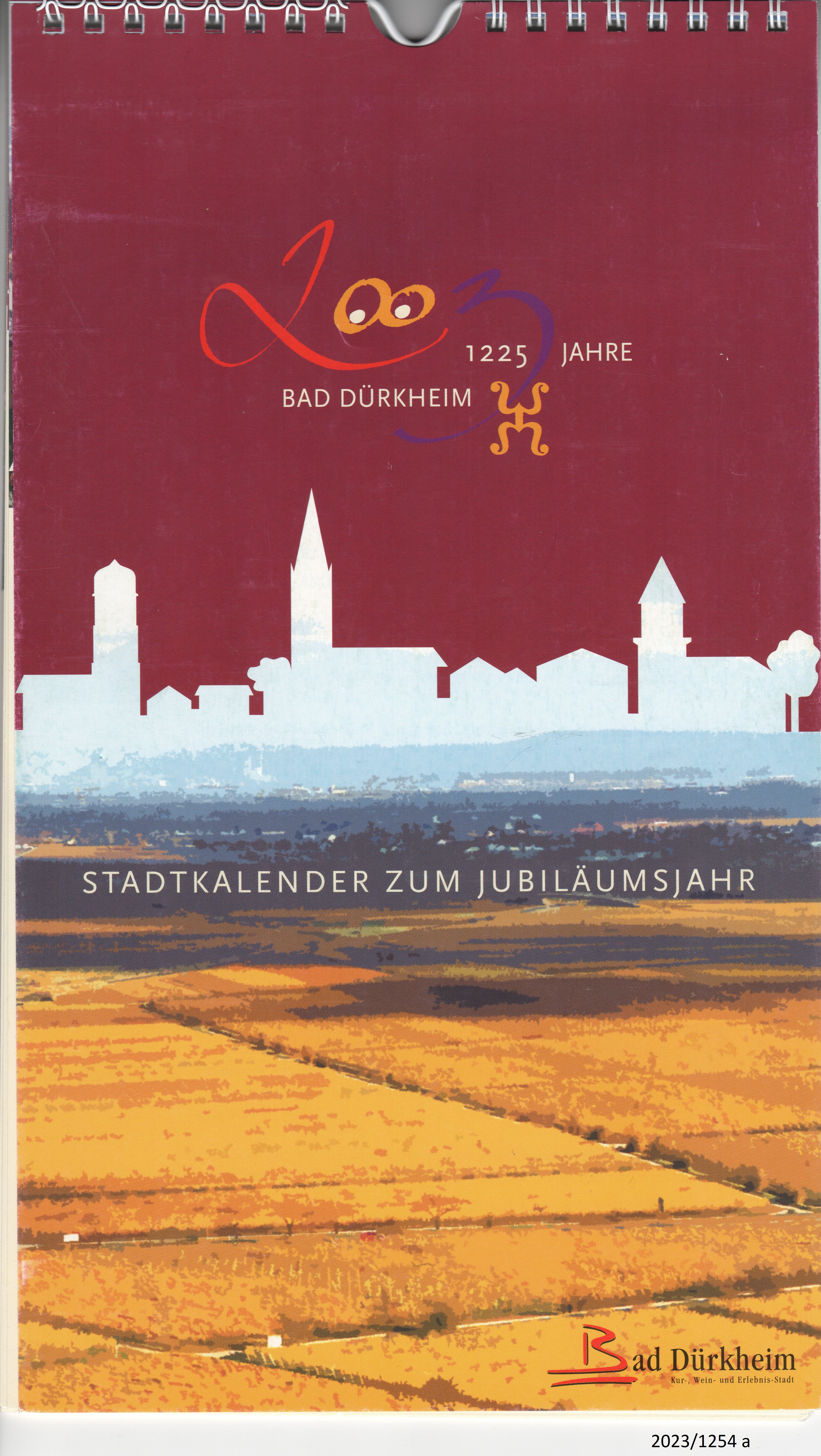 1225 Jahre Bad Dürkheim, Stadtkalender zum Jubiläumsjahr, 2003 (Stadtmuseum Bad Dürkheim im Kulturzentrum Haus Catoir CC BY-NC-SA)