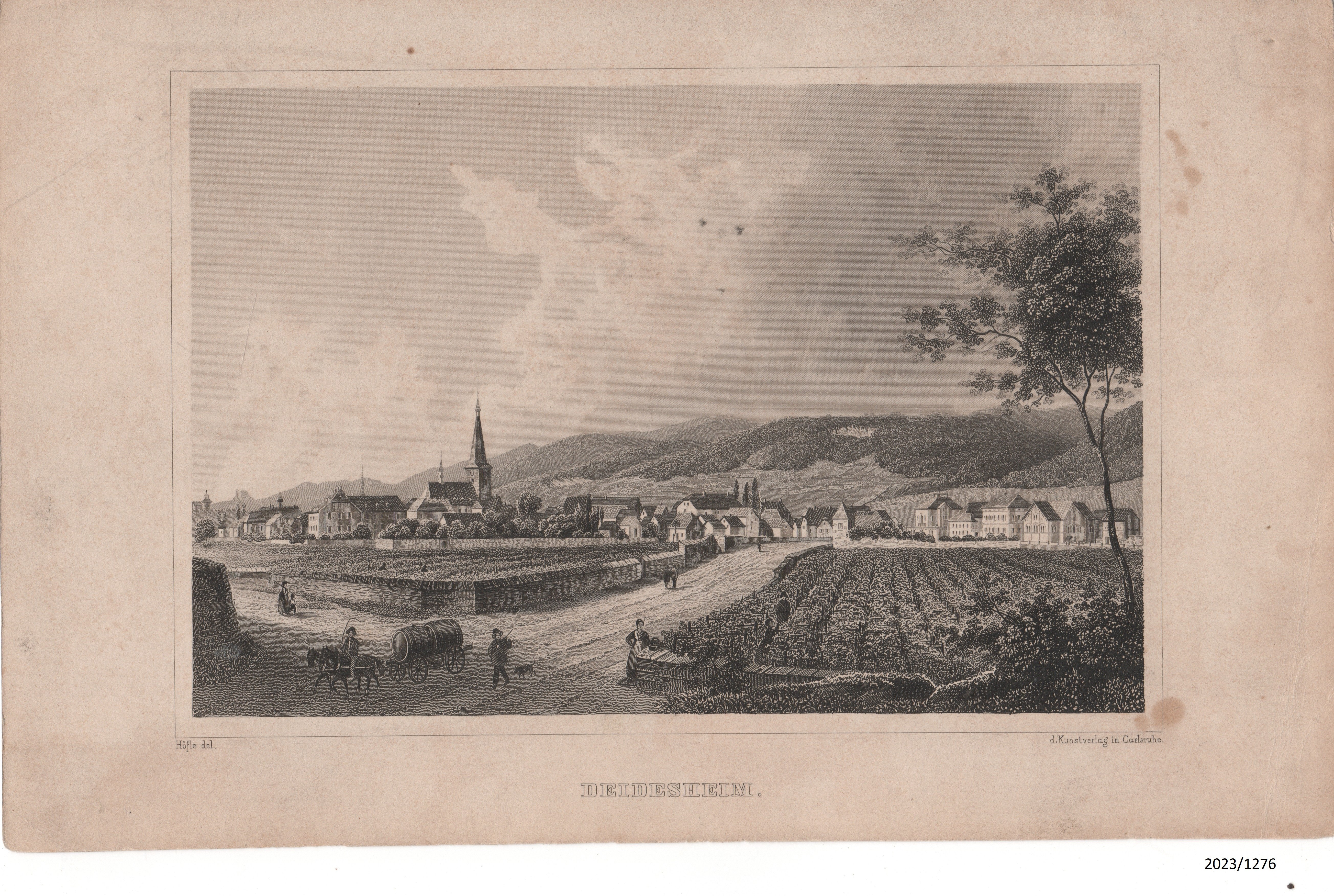 "Deidesheim", um 1840 (Stadtmuseum Bad Dürkheim im Kulturzentrum Haus Catoir CC BY-NC-SA)
