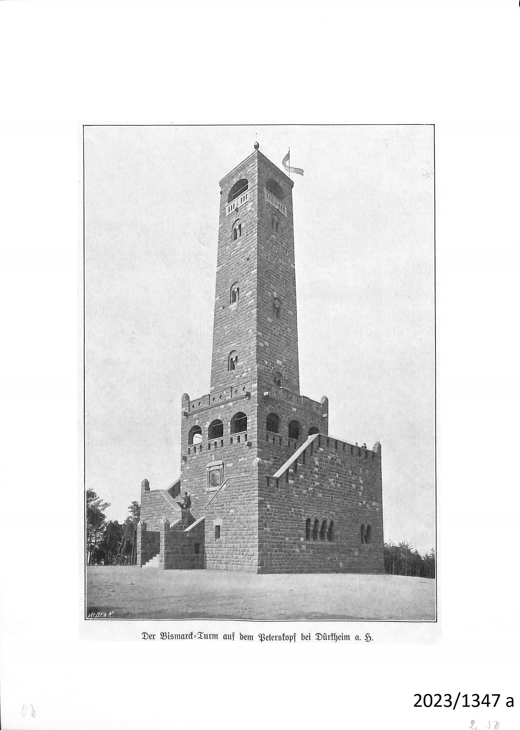 Bismarckturm bei Bad Dürkheim, 1903 (Stadtmuseum Bad Dürkheim im Kulturzentrum Haus Catoir CC BY-NC-SA)