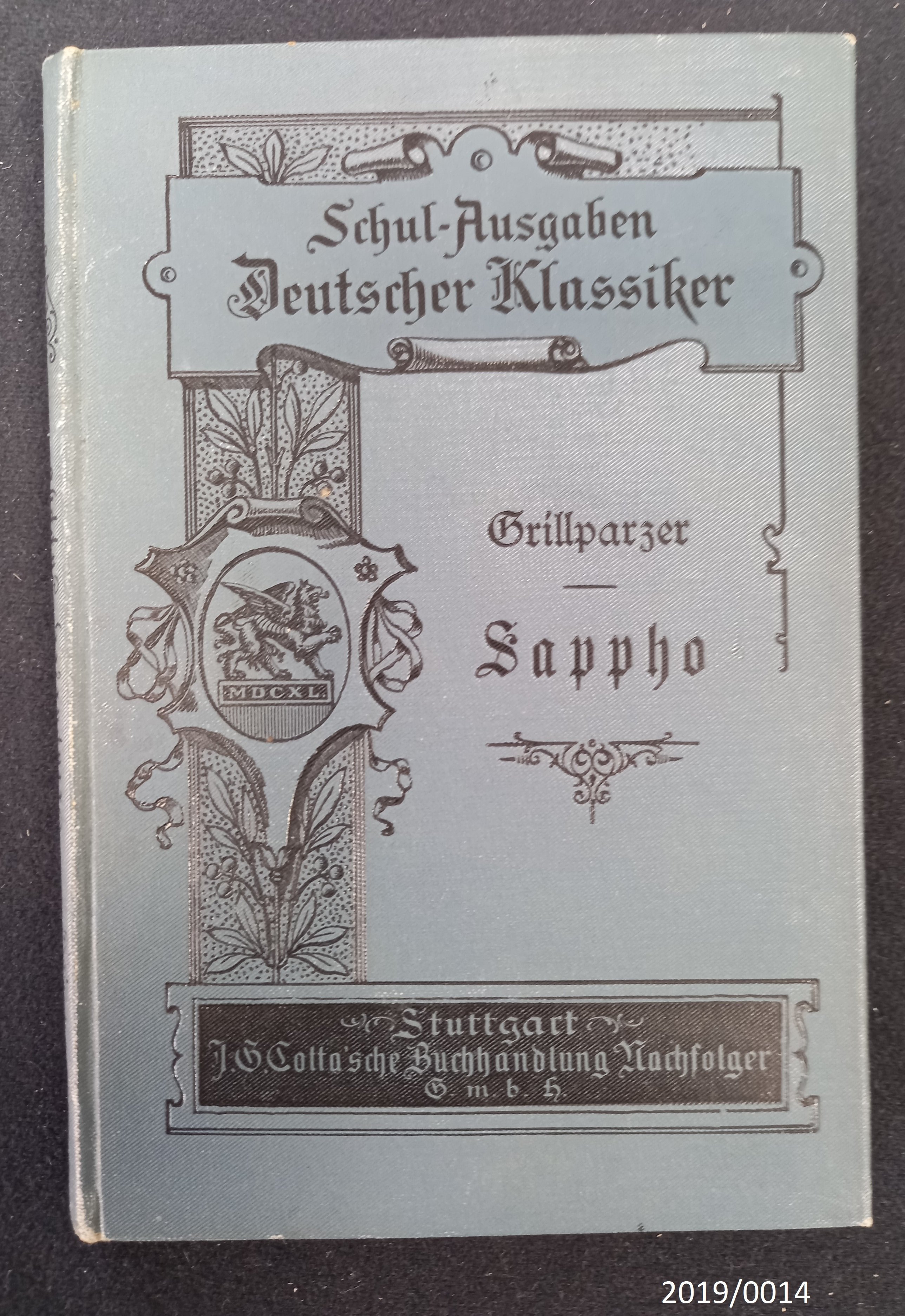 Sappho von Franz Grillparzer 1901 (Stadtmuseum Bad Dürkheim im Kulturzentrum Haus Catoir CC BY-NC-SA)