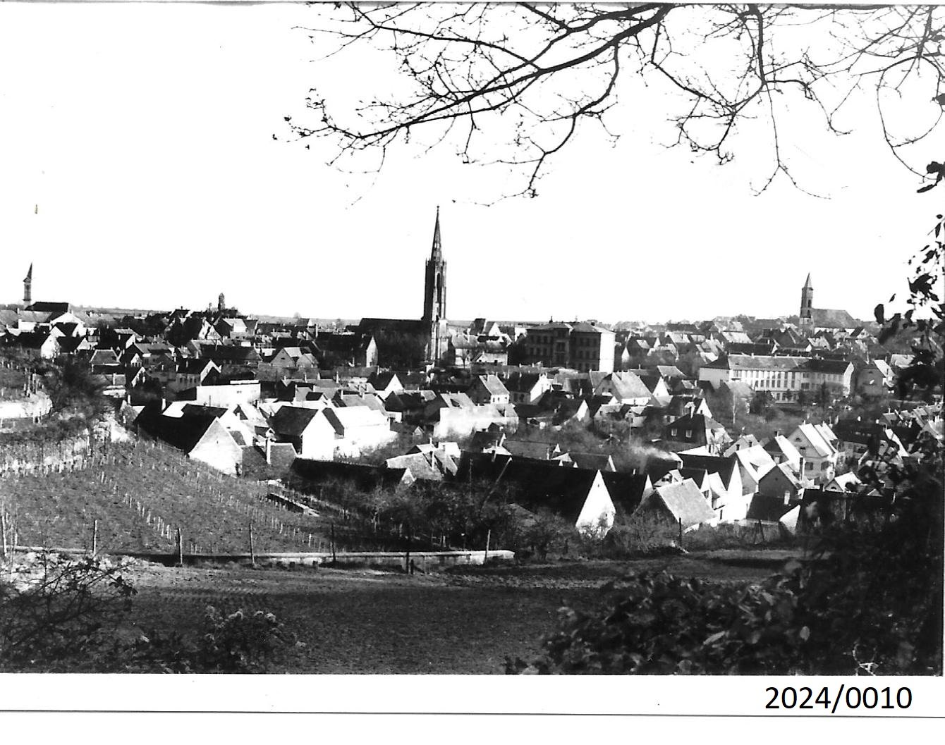 Bad Dürkheim: Überblick über die Innenstadt von Nordwesten, 1930er Jahre (Stadtmuseum Bad Dürkheim im Kulturzentrum Haus Catoir CC BY-NC-SA)