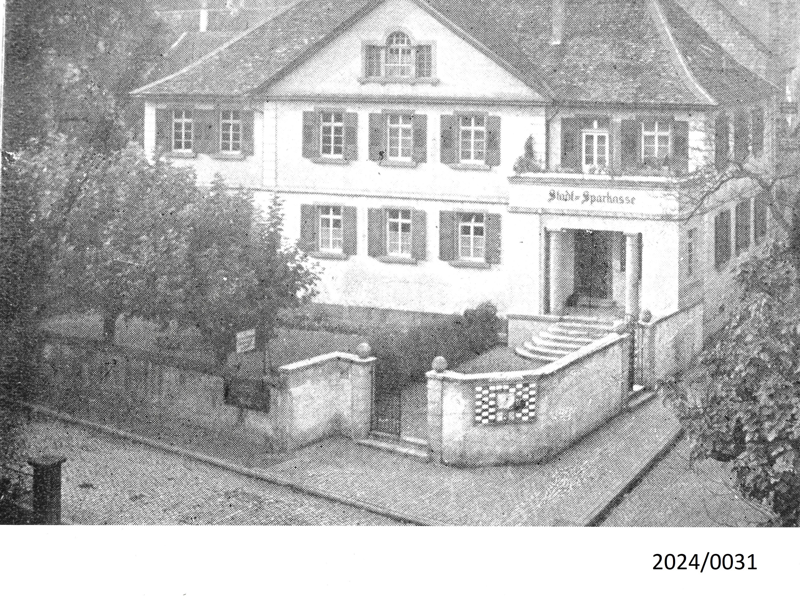 Bad Dürkheim, Stadtsparkasse, um 1925 (Stadtmuseum Bad Dürkheim im Kulturzentrum Haus Catoir CC BY-NC-SA)