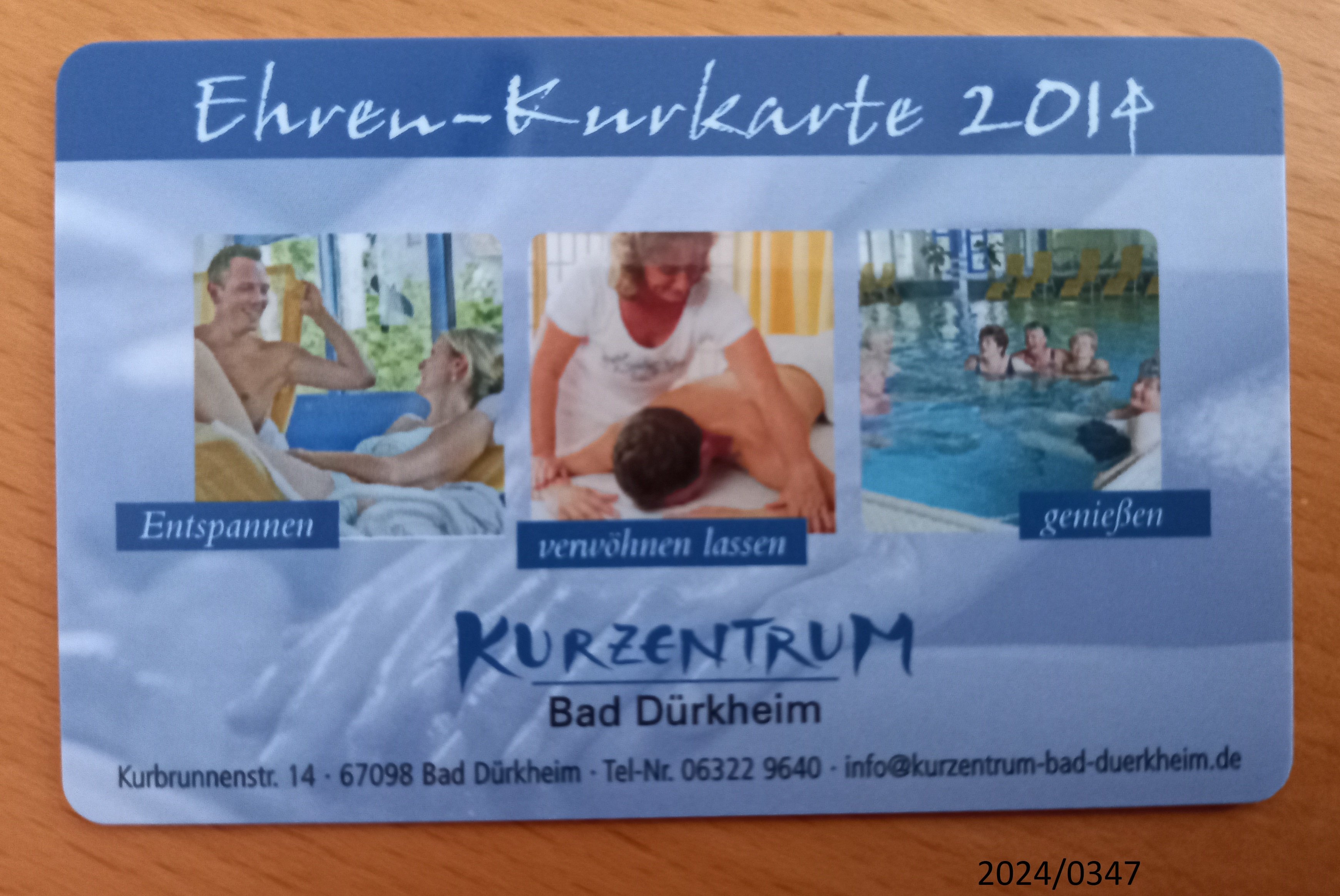 Ehrenkurkarte der Stadt Bad Dürkheim (Stadtmuseum Bad Dürkheim im Kulturzentrum Haus Catoir CC BY-NC-SA)