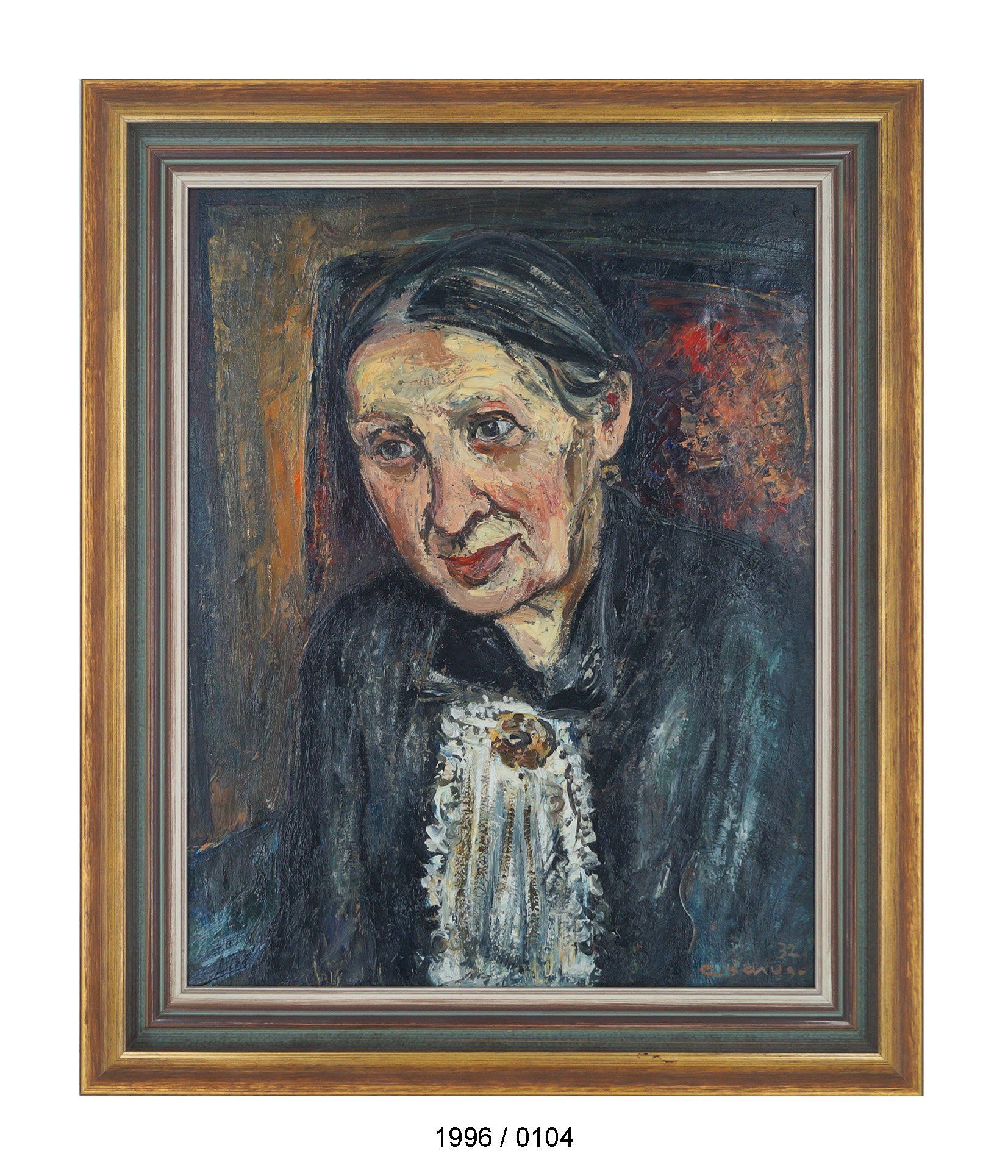 Porträt "Alte Dame" (1932) (Stadtmuseum Bad Dürkheim im Kulturzentrum Haus Catoir CC BY-NC-SA)