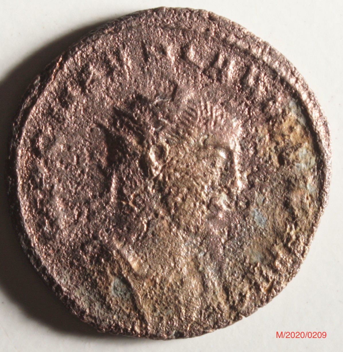 Römische Münze, Nominal Antoninian, Prägeherr Carinus, Prägeort Antiochia , Original (Museumsgesellschaft Bad Dürkheim e.V. CC BY-NC-SA)