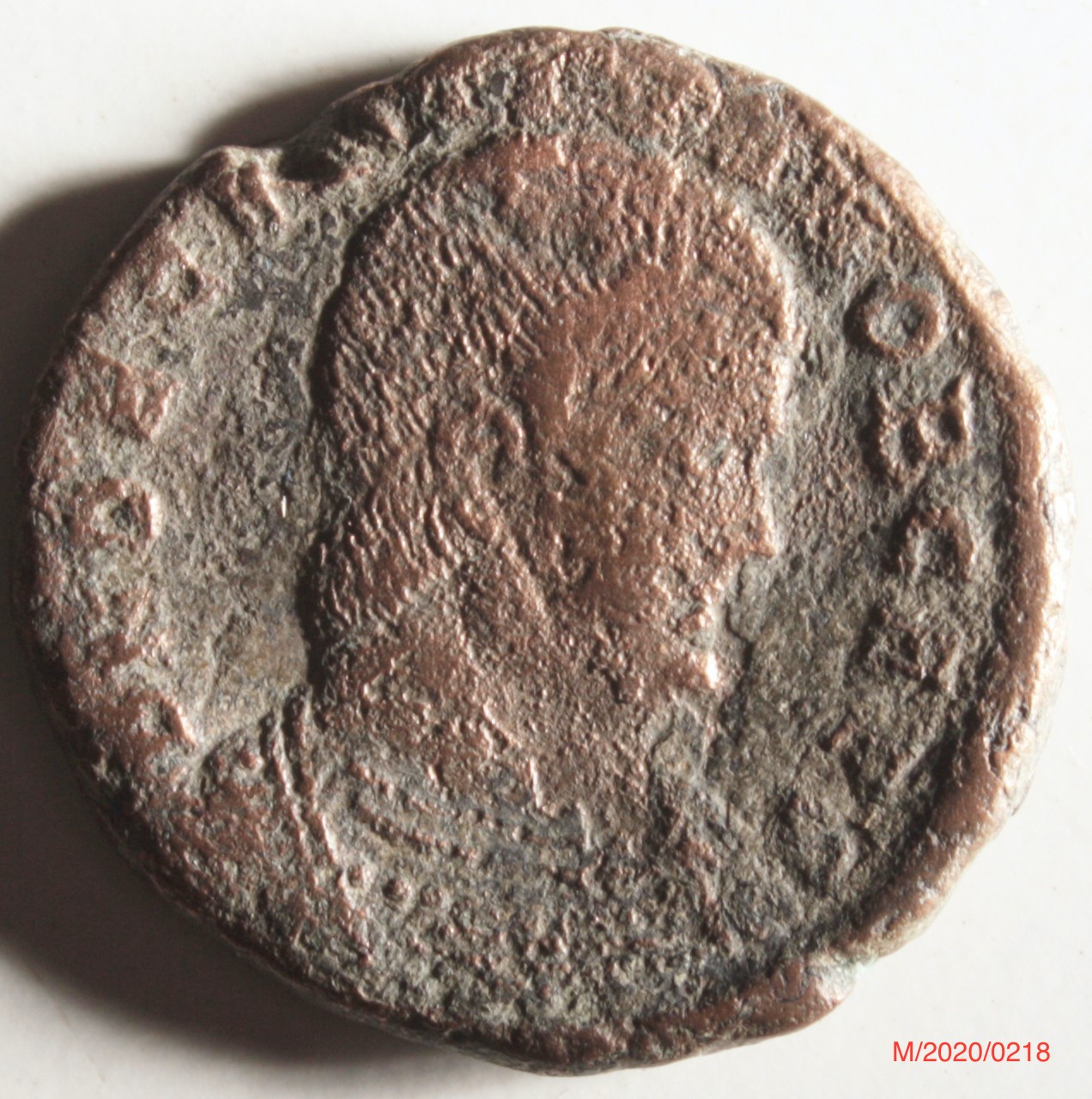 Römische Münze, Nominal Maiorina, Prägeherr Magnentius, Prägeort nicht bestimmbar , Original (Museumsgesellschaft Bad Dürkheim e.V. CC BY-NC-SA)