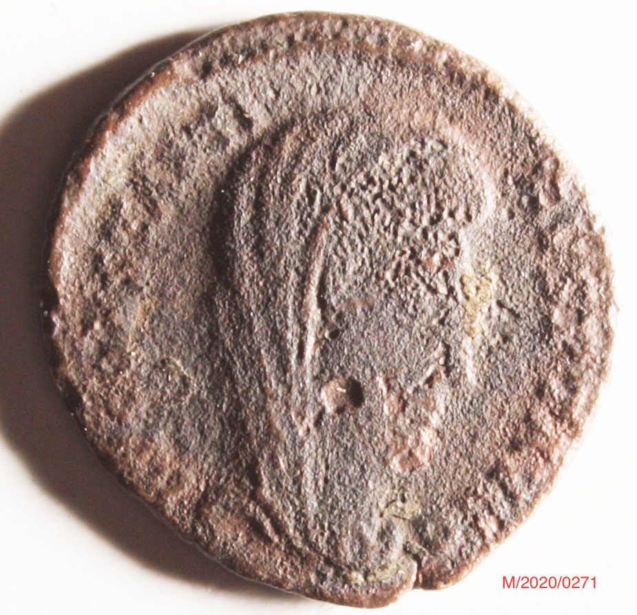 Römische Münze, Nominal Follis, Prägeherr unbekannt, Prägeort Antiochia , Original (Museumsgesellschaft Bad Dürkheim e.V. CC BY-NC-SA)