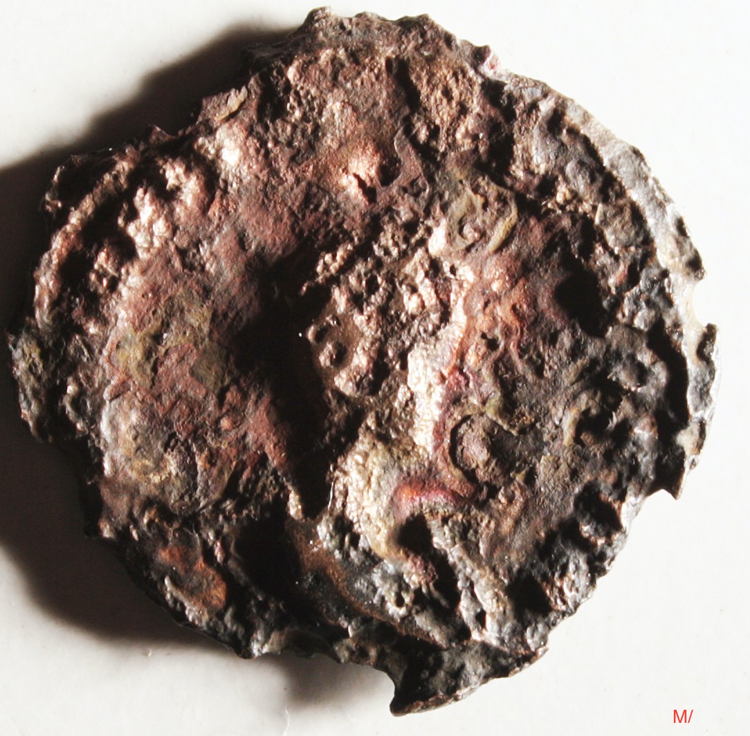 Römische Münze, Nominal Follis, Prägeherr Constantinus I., Prägeort nicht bestimmbar , Original (Museumsgesellschaft Bad Dürkheim e.V. CC BY-NC-SA)