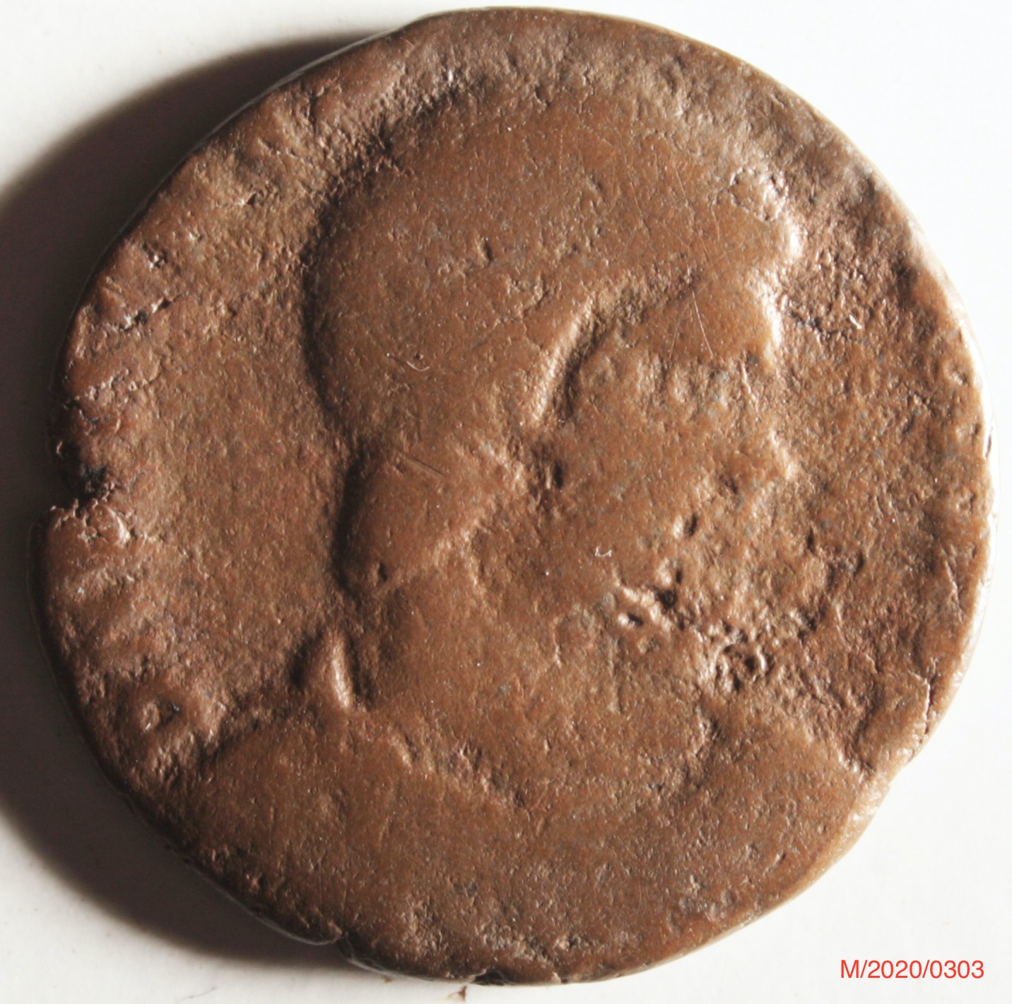 Römische Münze, Nominal Maiorina, Prägeherr Magnentius, Prägeort nicht bestimmbar , Original (Museumsgesellschaft Bad Dürkheim e.V. CC BY-NC-SA)