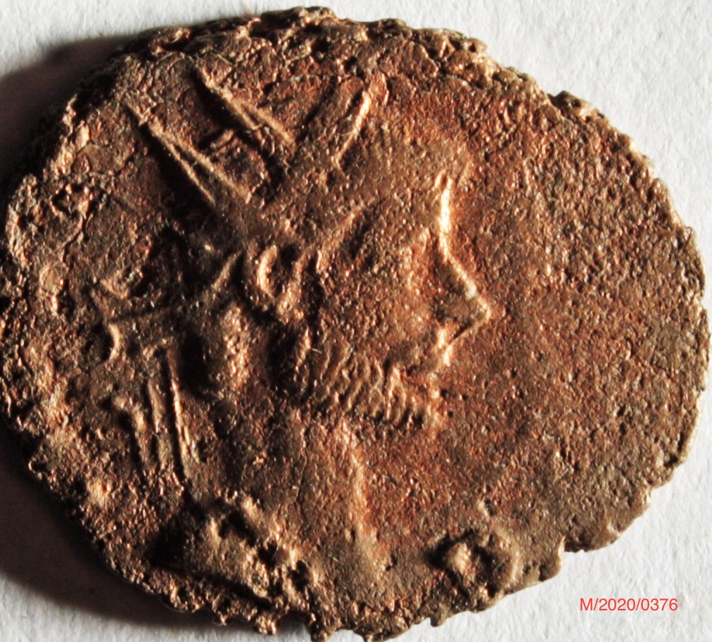 Römische Münze, Nominal Antoninian, Prägeherr Claudius II. Gothicus, Prägeort Rom, Original (Museumsgesellschaft Bad Dürkheim e.V. CC BY-NC-SA)
