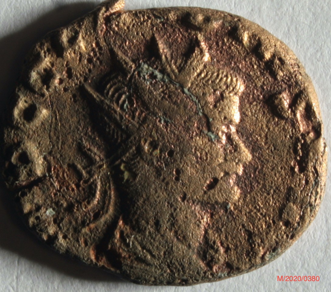 Römische Münze, Nominal Antoninian, Prägeherr Claudius II. Gothicus, Prägeort Rom, Original (Museumsgesellschaft Bad Dürkheim e.V. CC BY-NC-SA)