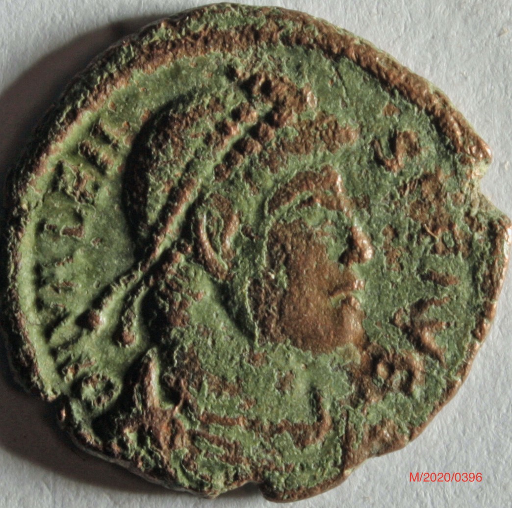 Römische Münze, Nominal Centenionalis, Prägeherr Valens, Prägeort Aquileia, Original (Museumsgesellschaft Bad Dürkheim e.V. CC BY-NC-SA)