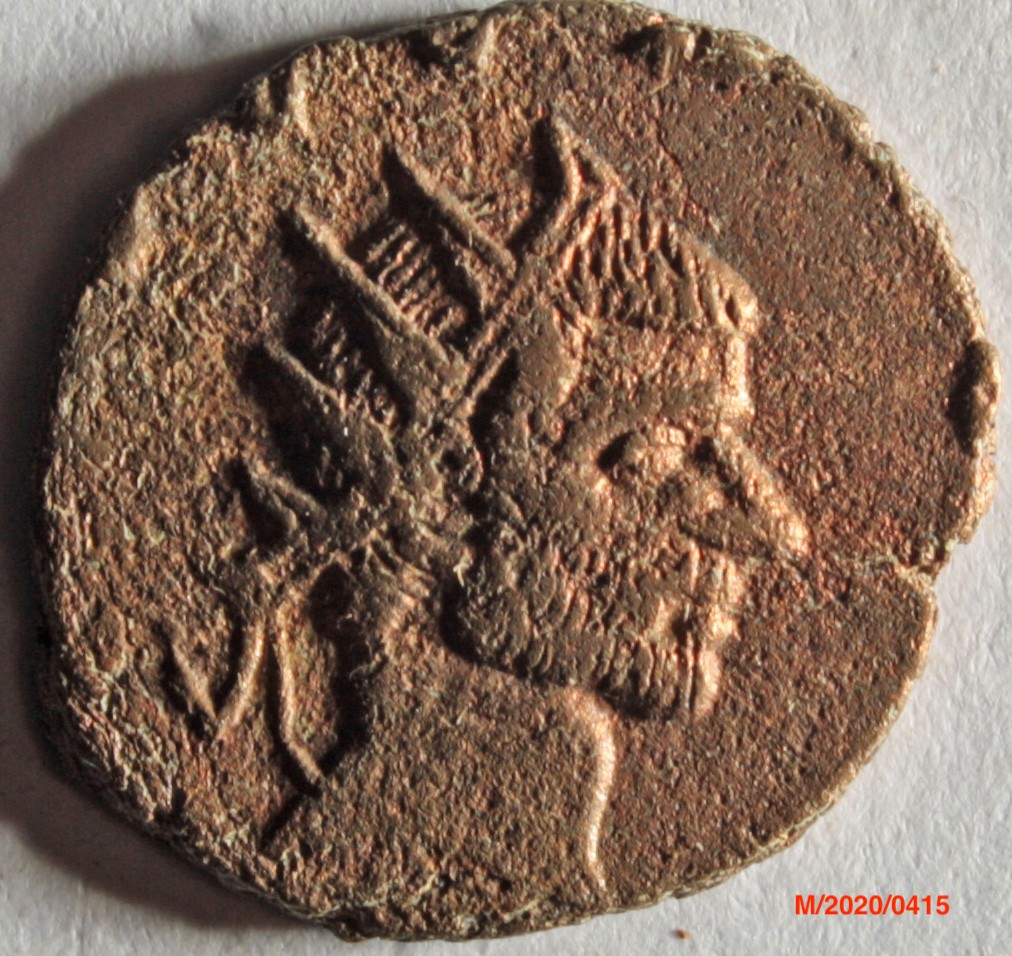 Römische Münze, Nominal Antoninian, Prägeherr unbekannt, Prägeort Mailand, Original (Museumsgesellschaft Bad Dürkheim e.V. CC BY-NC-SA)