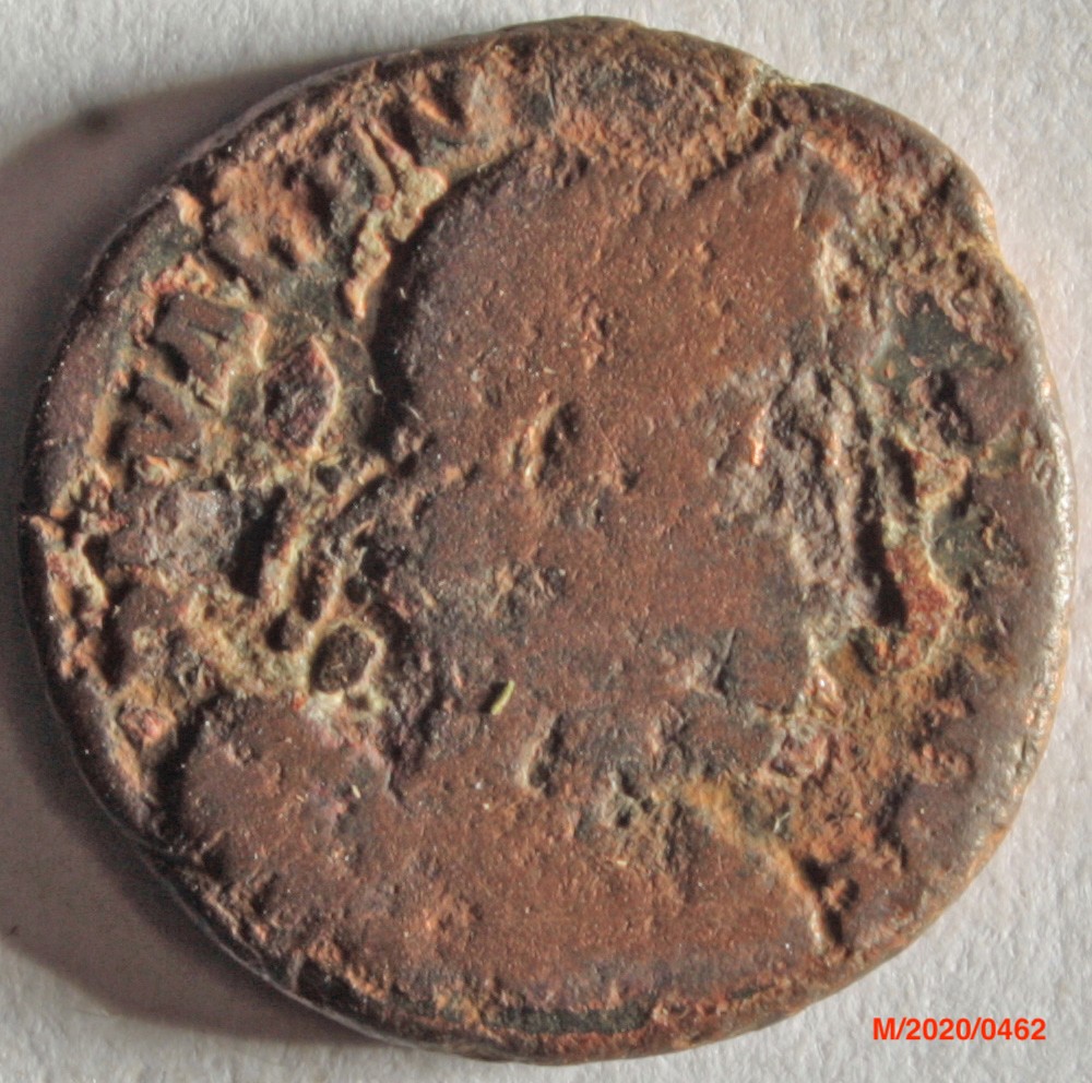 Römische Münze, Nominal Centenionalis, Prägeherr Valens, Prägeort Siscia, Original (Museumsgesellschaft Bad Dürkheim e.V. CC BY-NC-SA)