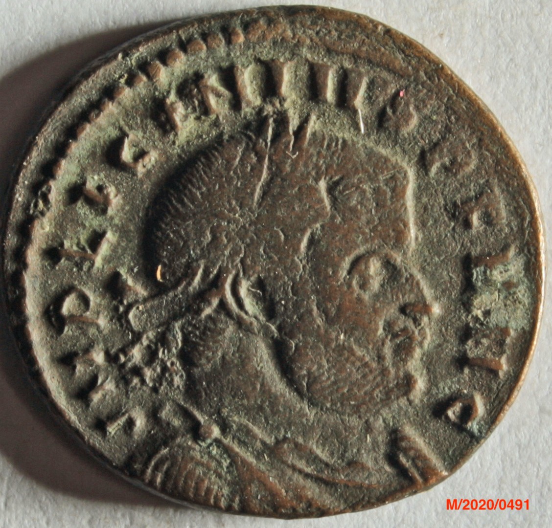 Römische Münze, Nominal Follis, Prägeherr Licinius I. , Prägeort Rom, Original (Museumsgesellschaft Bad Dürkheim e.V. CC BY-NC-SA)