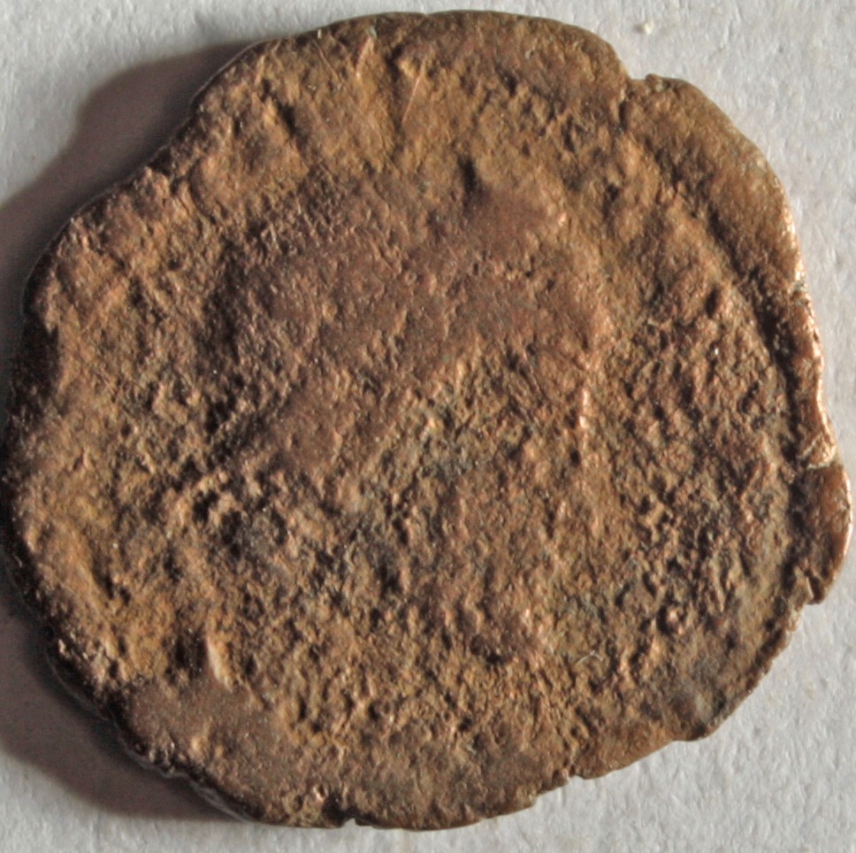 Römische Münze, Nominal Centenionalis, Prägeherr Valentinian I., Prägeort Arles, Original (Museumsgesellschaft Bad Dürkheim e.V. CC BY-NC-SA)