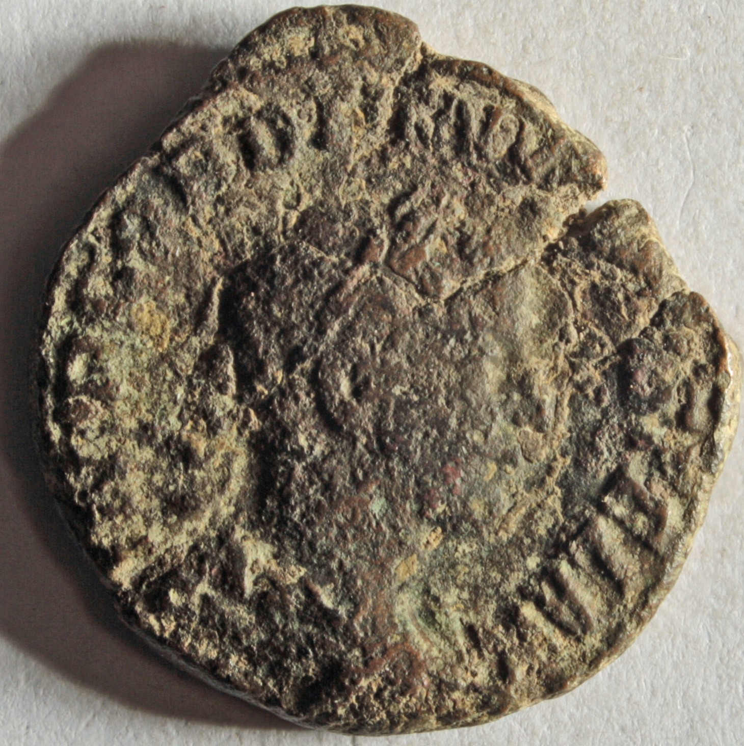 Römische Münze, Nominal As, Prägeherr Gordianus III., Prägeort Rom, Original (Museumsgesellschaft Bad Dürkheim e.V. CC BY-NC-SA)