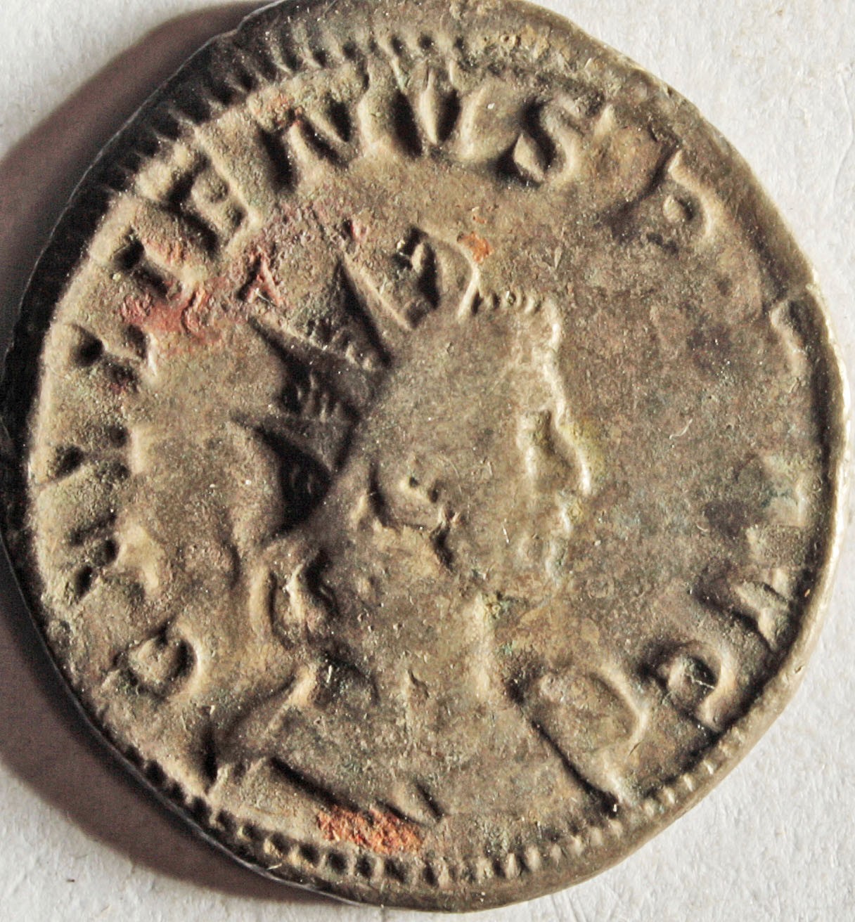 Römische Münze, Nominal Antoninian, Prägeherr Gallienus, Prägeort Lyon, Original (Museumsgesellschaft Bad Dürkheim e.V. CC BY-NC-SA)