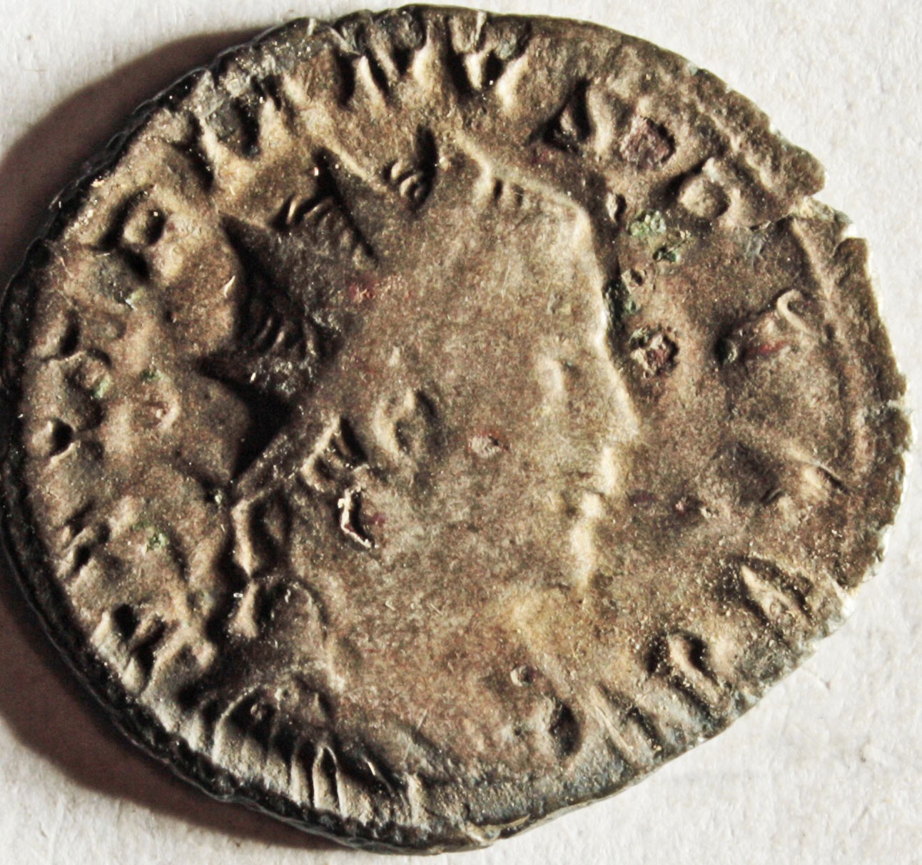 Römische Münze, Nominal Antoninian, Prägeherr Valerianus, Prägeort Lyon, Original (Museumsgesellschaft Bad Dürkheim e.V. CC BY-NC-SA)