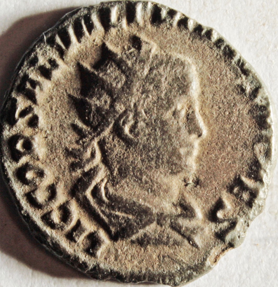 Römische Münze, Nominal Antoninian, Prägeherr Valerianus, Prägeort Rom, Original (Museumsgesellschaft Bad Dürkheim e.V. CC BY-NC-SA)
