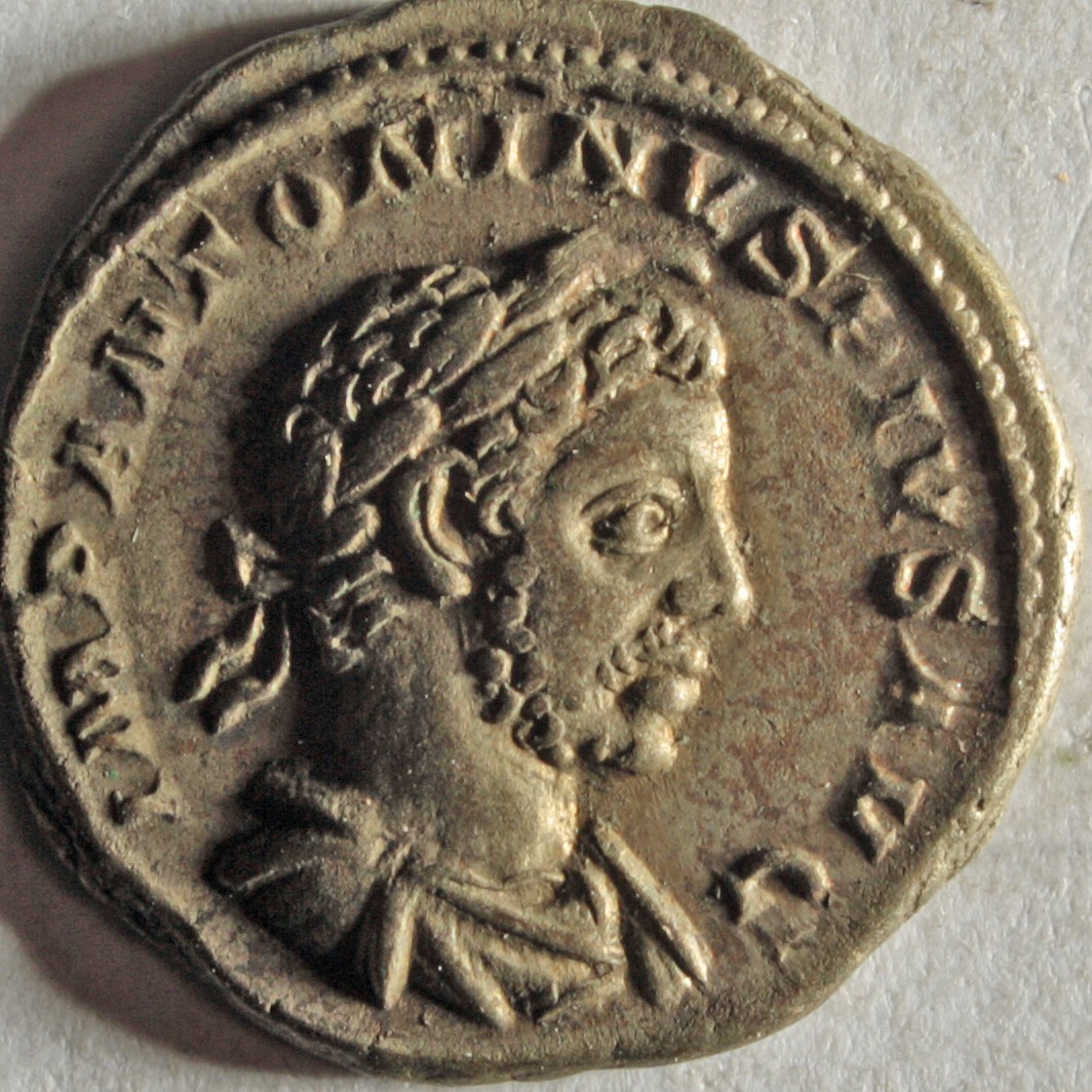Römische Münze, Nominal Denar, Prägeherr Elagabal, Prägeort Rom, Original (Museumsgesellschaft Bad Dürkheim e.V. CC BY-NC-SA)